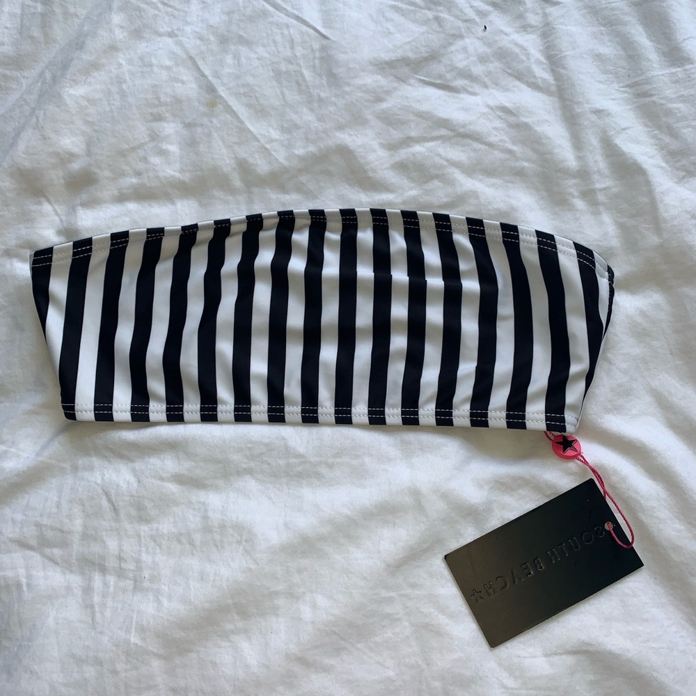 PACSUN black and white striped bikini top
